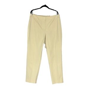 Talbots Chatham Curvy Ankle Pants Cream Khaki Size 14W